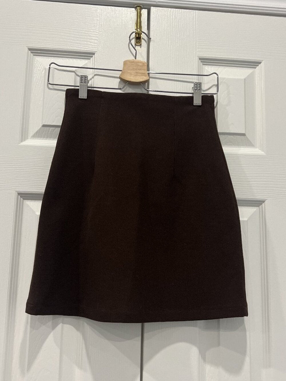 Brown A-Line Mini Skirt